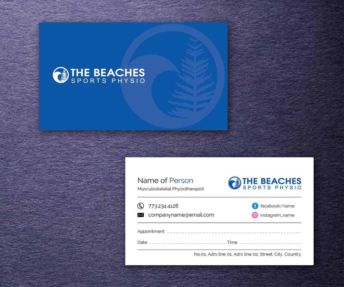 Business Card Design by M6G for The Beaches Sports Physio Pty Ltd | Design #18531084