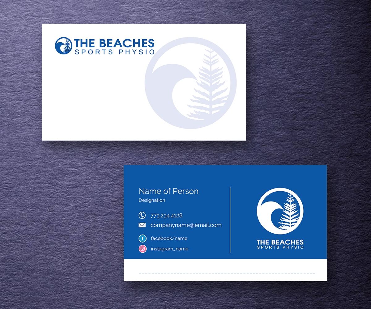 Business Card Design by M6G for The Beaches Sports Physio Pty Ltd | Design #18568417