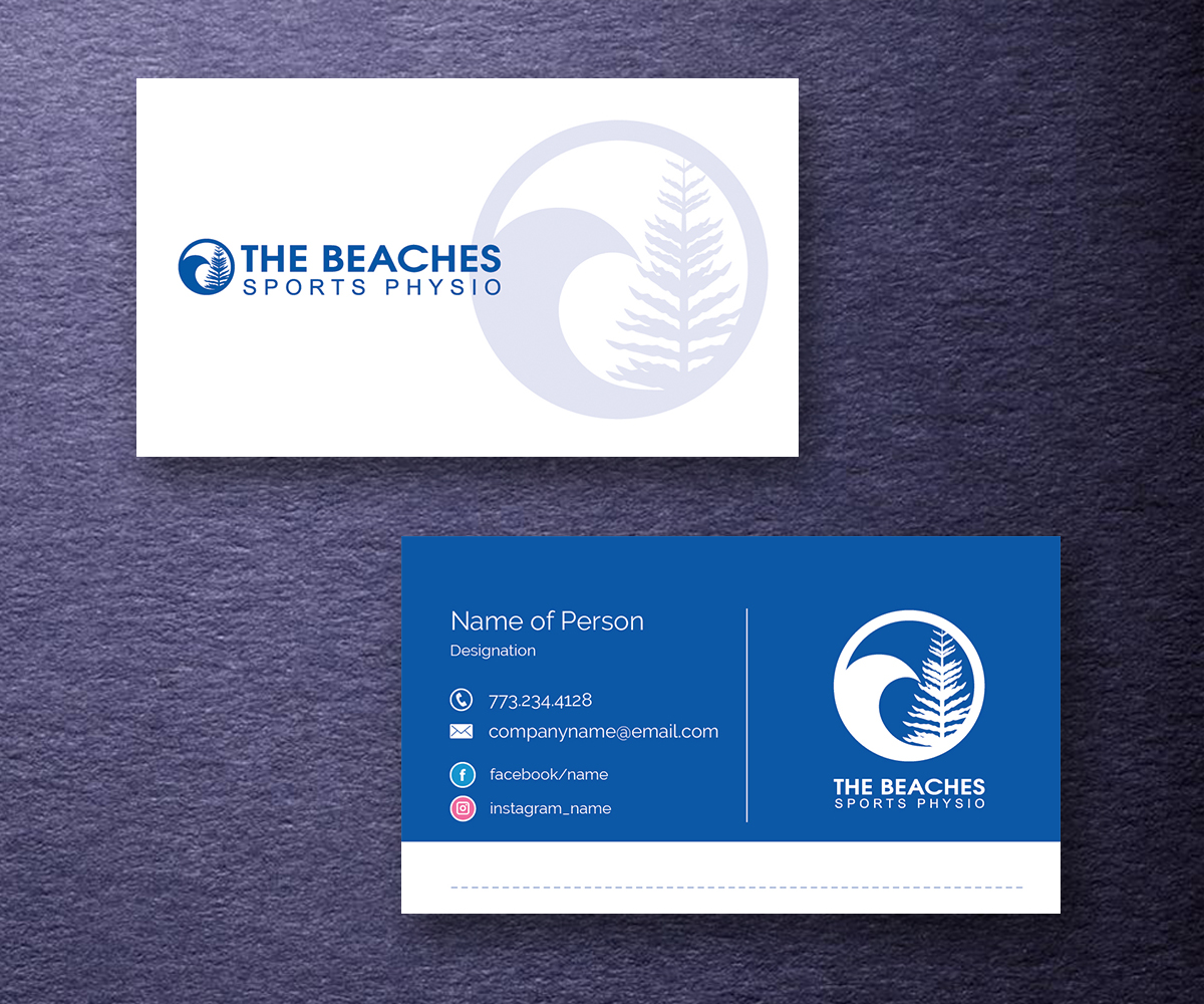 Business Card Design by M6G for The Beaches Sports Physio Pty Ltd | Design #18568448