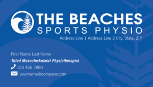 Business Card Design by ArtikDesignStudio for The Beaches Sports Physio Pty Ltd | Design: #18620064