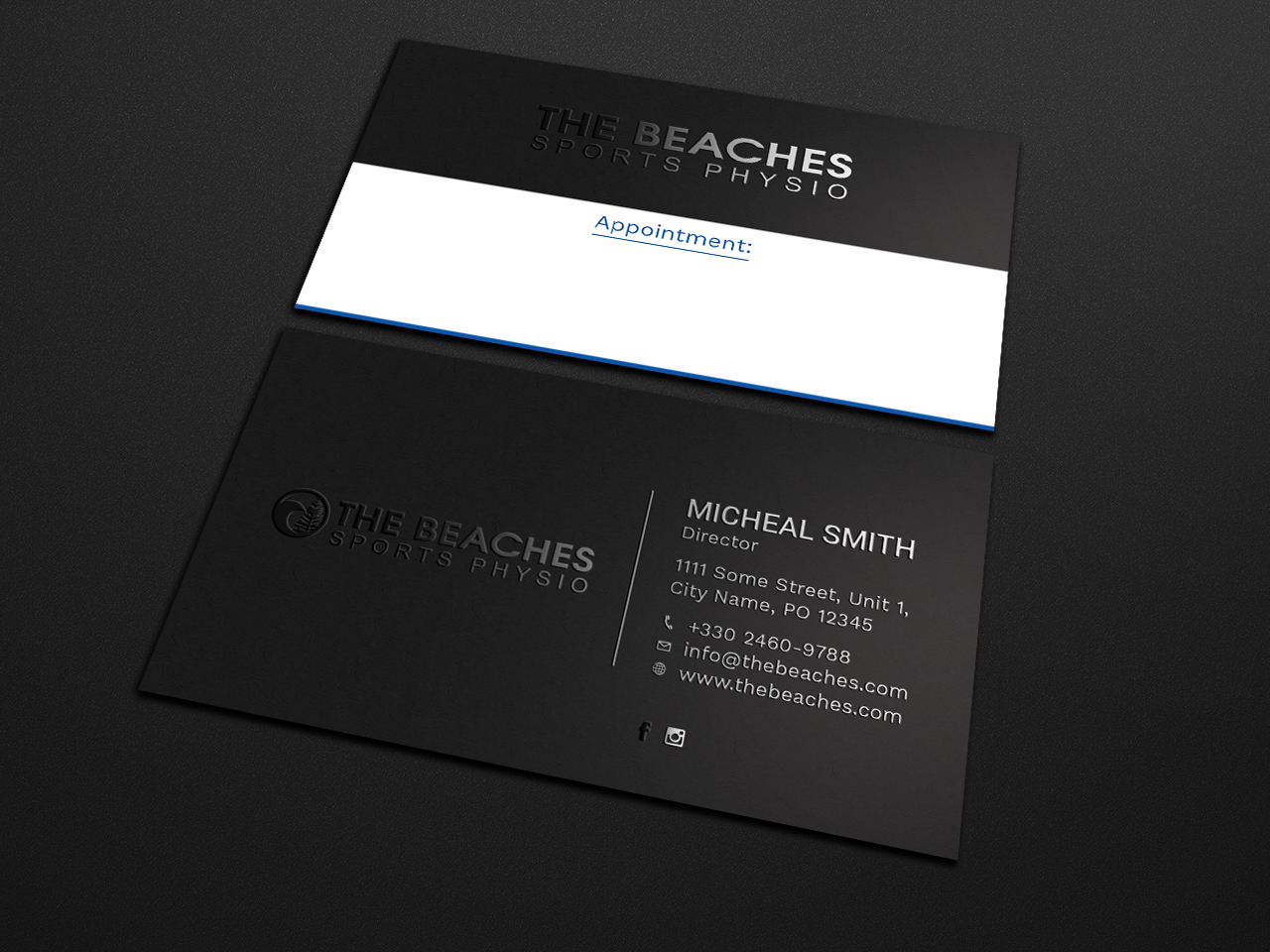 Visitenkarten-Design von Tripti Ranjan Gain für The Beaches Sports Physio Pty Ltd | Design #18583899