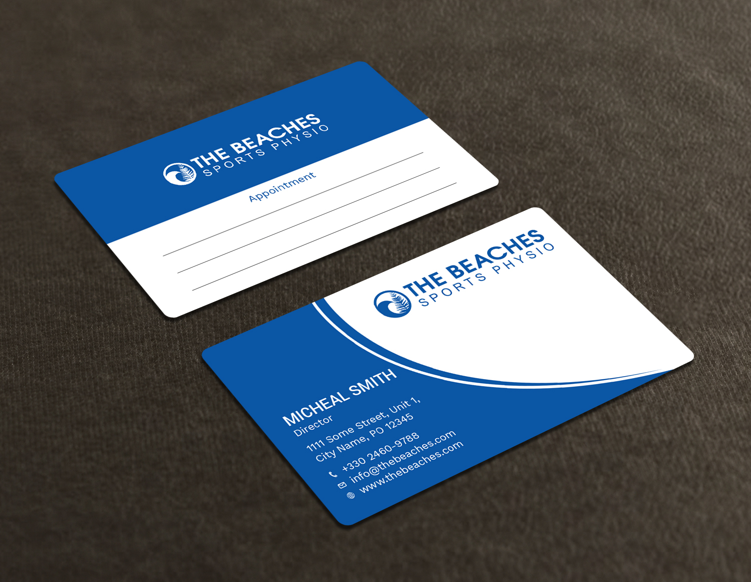 Visitenkarten-Design von Tripti Ranjan Gain für The Beaches Sports Physio Pty Ltd | Design #18583931