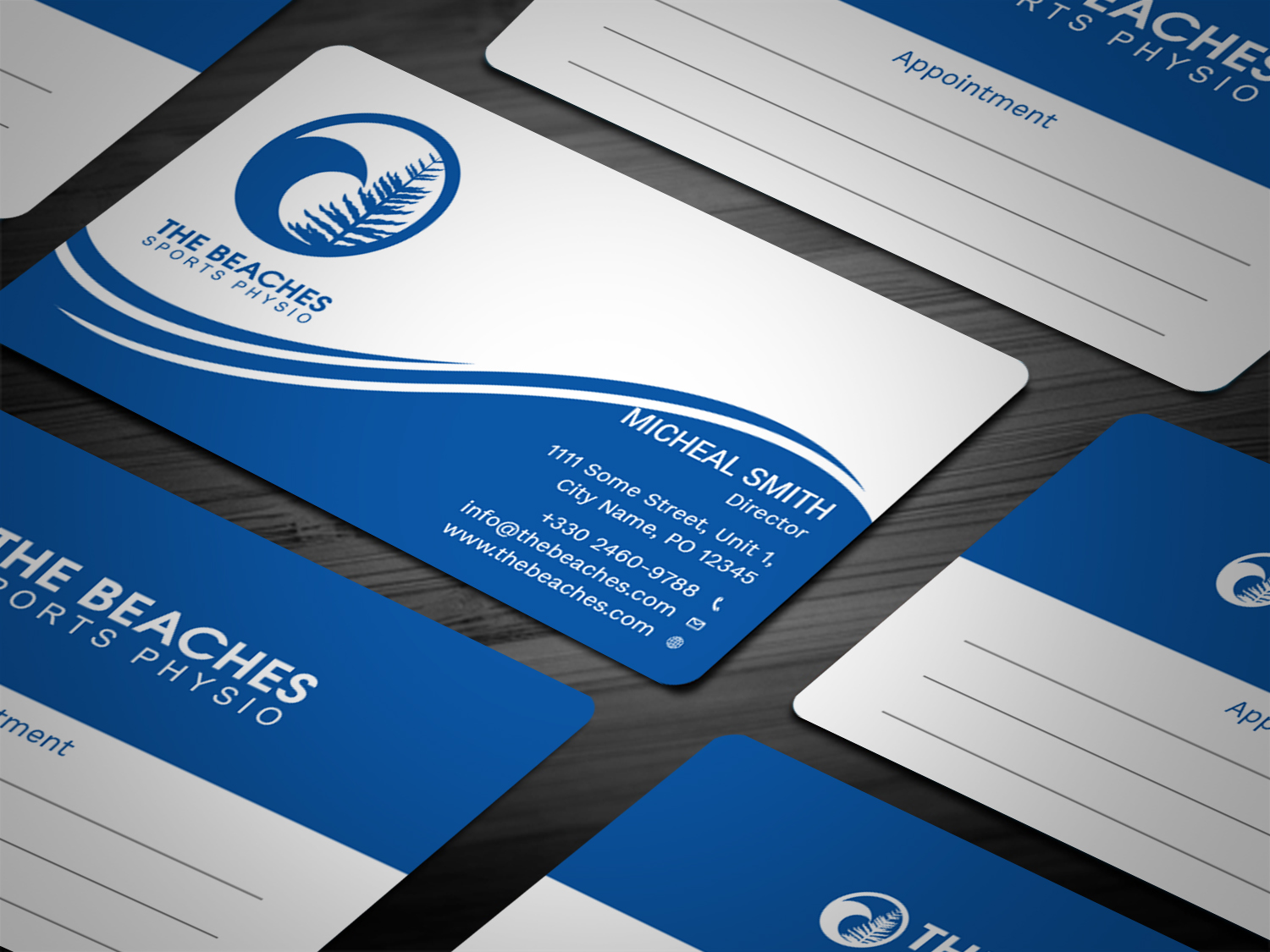 Visitenkarten-Design von Tripti Ranjan Gain für The Beaches Sports Physio Pty Ltd | Design #18583947