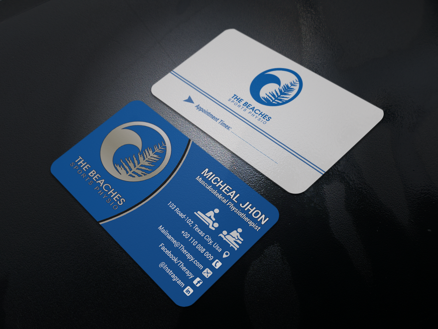 Business Card Design by Jarrin for The Beaches Sports Physio Pty Ltd | Design #18530683