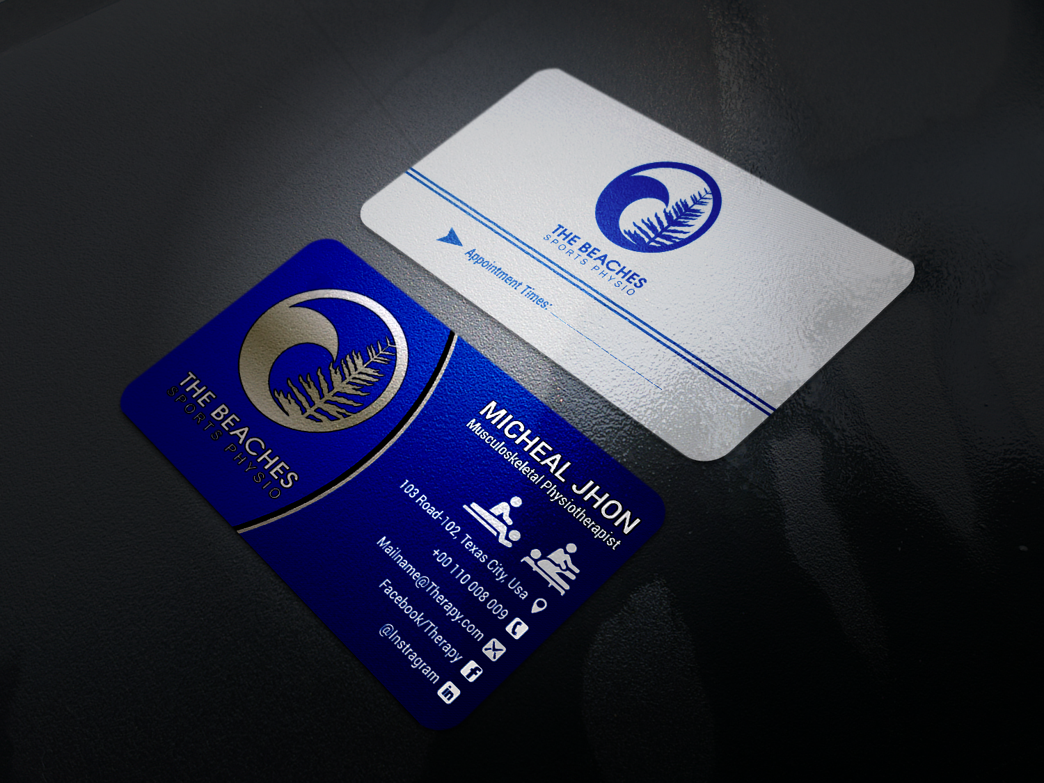 Business Card Design by Jarrin for The Beaches Sports Physio Pty Ltd | Design #18530722