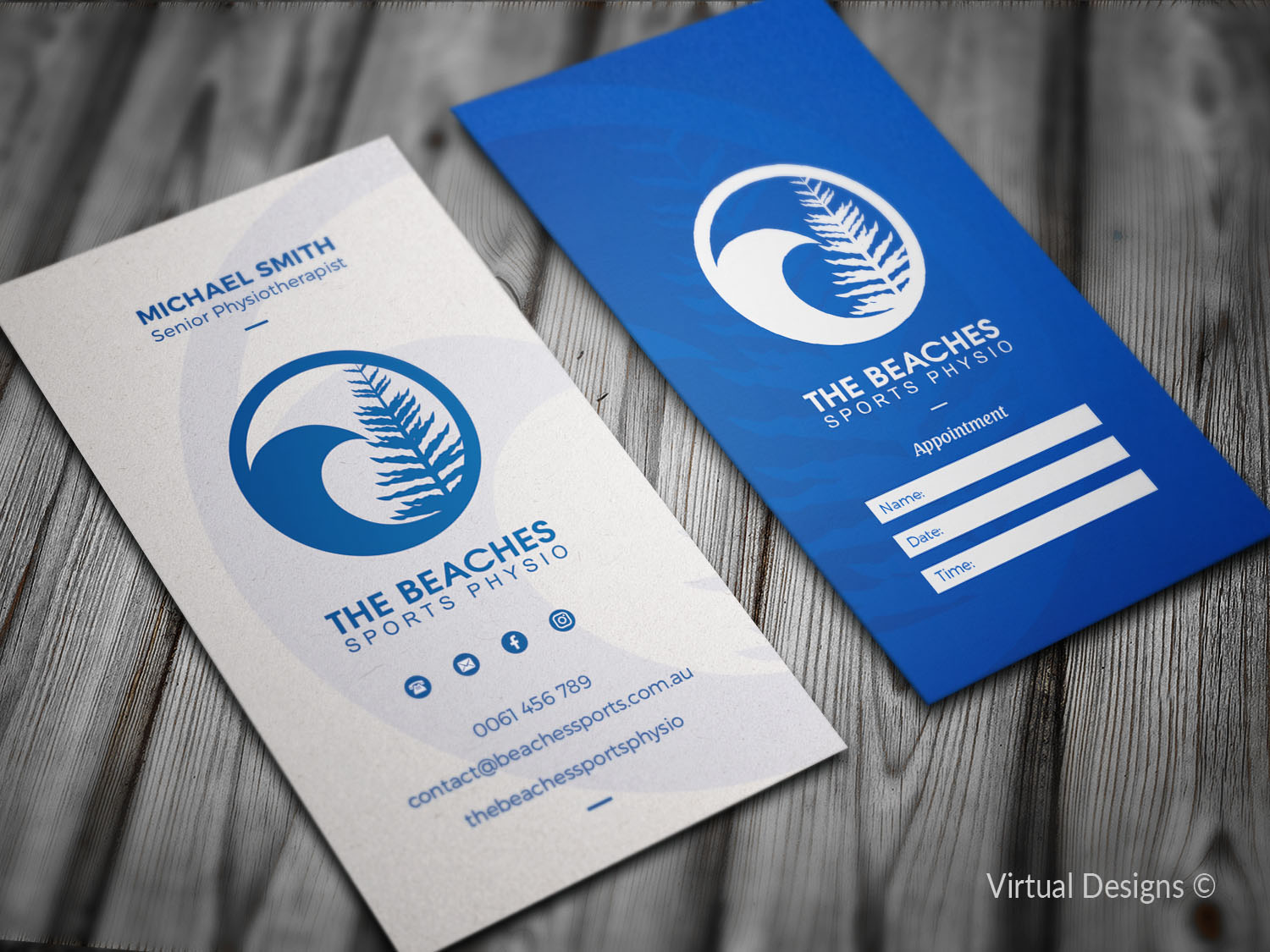 Business Card Design by SyncFuse™ Solutions for The Beaches Sports Physio Pty Ltd | Design #18528802