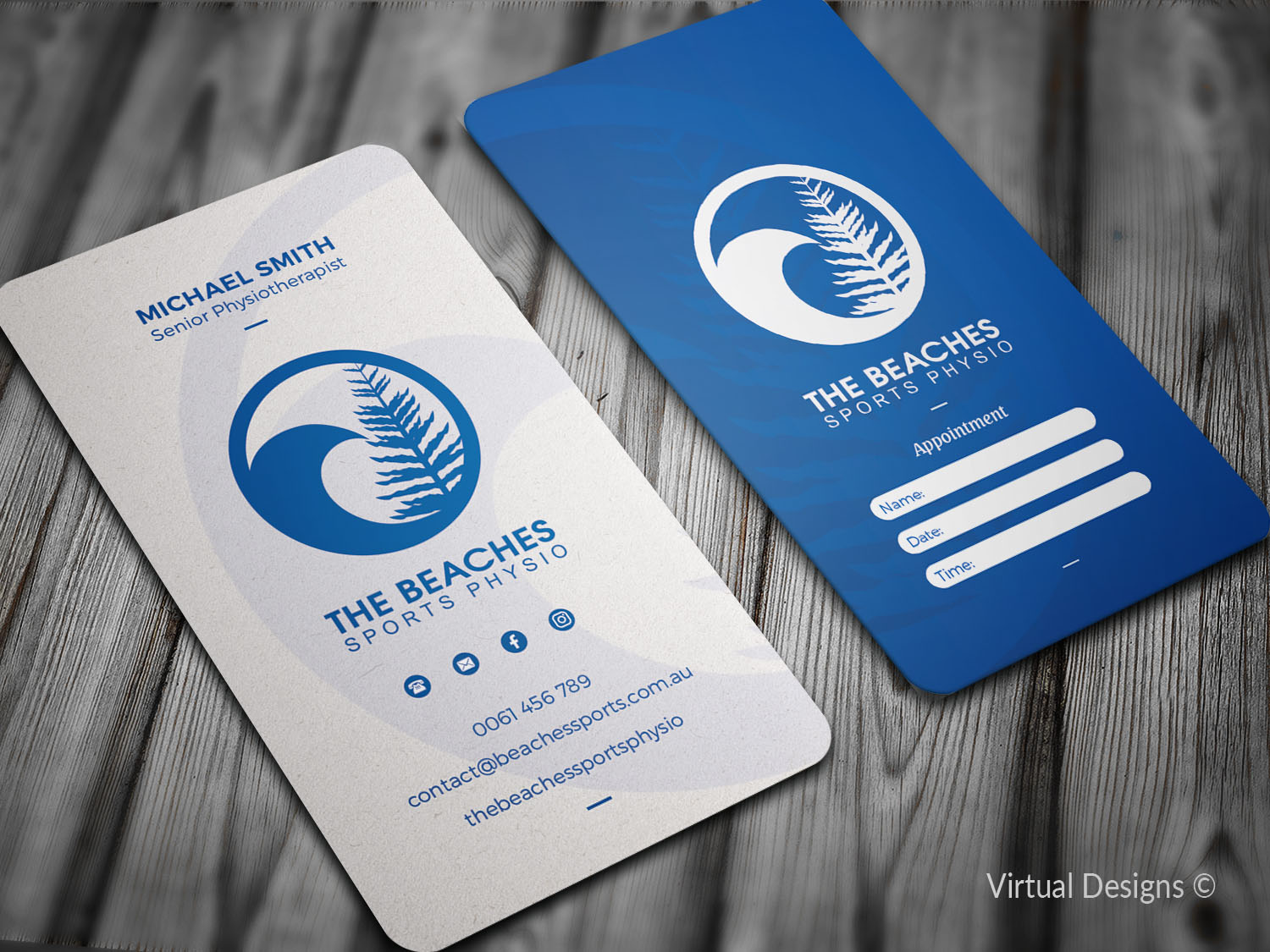 Business Card Design by SyncFuse™ Solutions for The Beaches Sports Physio Pty Ltd | Design #18528803