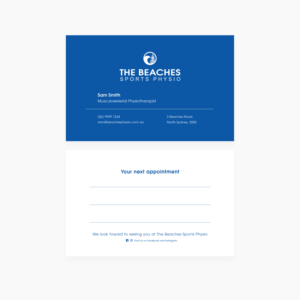 Business Card Design by its.erin for The Beaches Sports Physio Pty Ltd | Design: #18624825