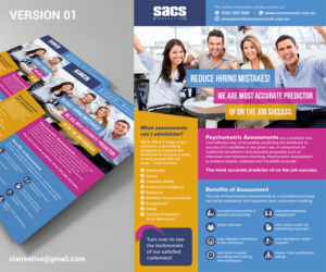 Flyer-Design von Claireative für SACS Consulting | Design #18535586