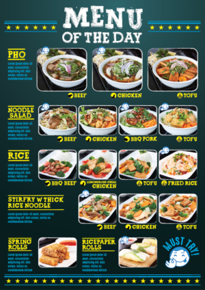 Menu Board | Diseño de Póster por eleven