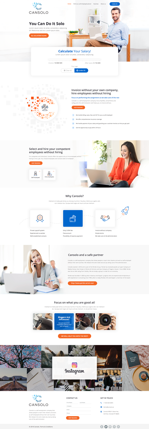 Diseño Wordpress por Ahmed @li para Cansolo AB | Diseño #18599731