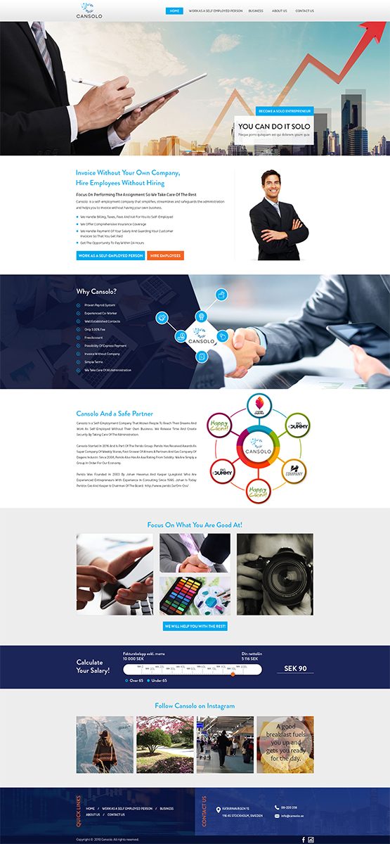 Wordpress Design by Mayank Patel for Cansolo AB | Design #18582485