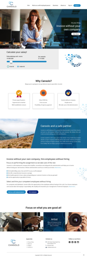 Wordpress Design by pb for Cansolo AB | Design: #18527623