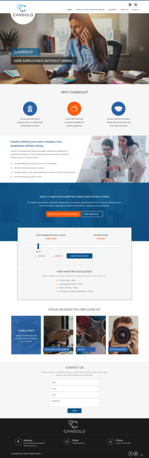 Wordpress Design by pb for Cansolo AB | Design: #18527624