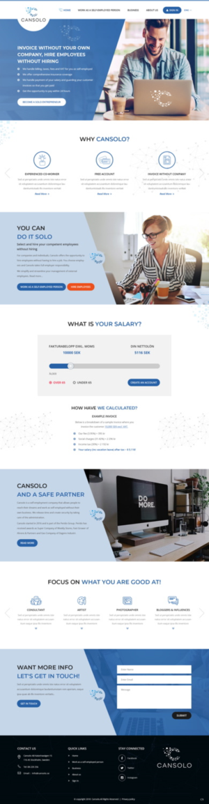 Wordpress Design by pb for Cansolo AB | Design: #18527625