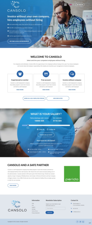 Wordpress Design by pb for Cansolo AB | Design: #18527627