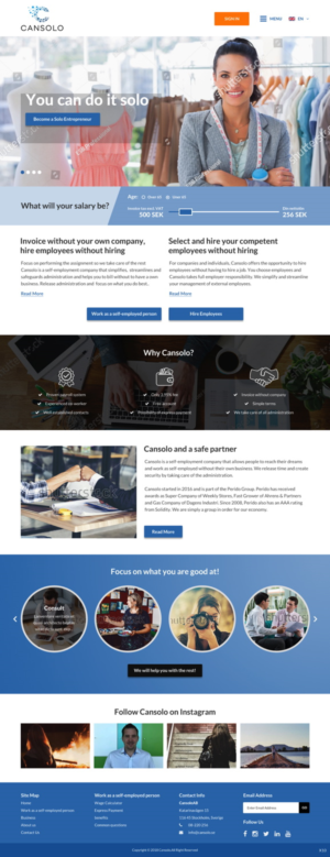 Wordpress Design by pb for Cansolo AB | Design: #18527632