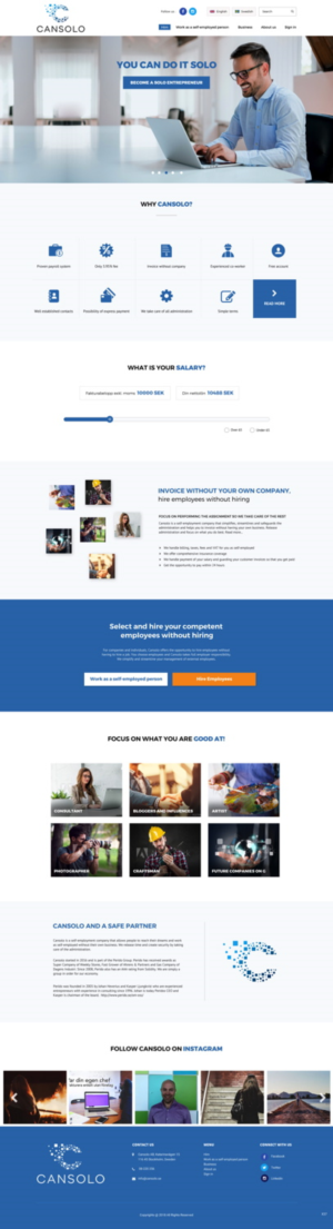 Wordpress Design by pb for Cansolo AB | Design: #18527634