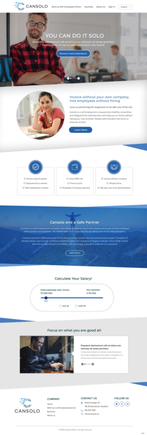 Wordpress Design by pb for Cansolo AB | Design: #18527635