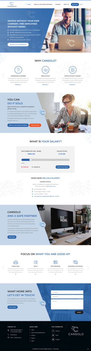 Wordpress Design by pb for Cansolo AB | Design: #18644715