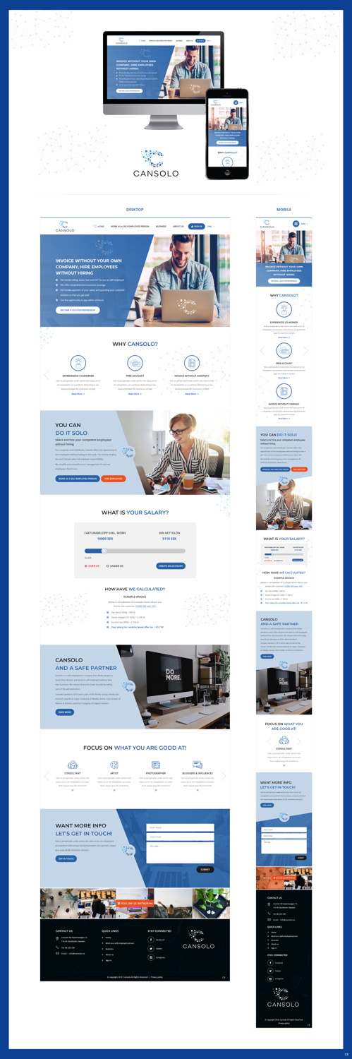 Wordpress Design by pb for Cansolo AB | Design: #18695158