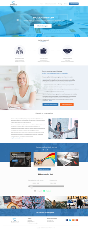 Wordpress Design by Stranger Designer for Cansolo AB | Design #18604249