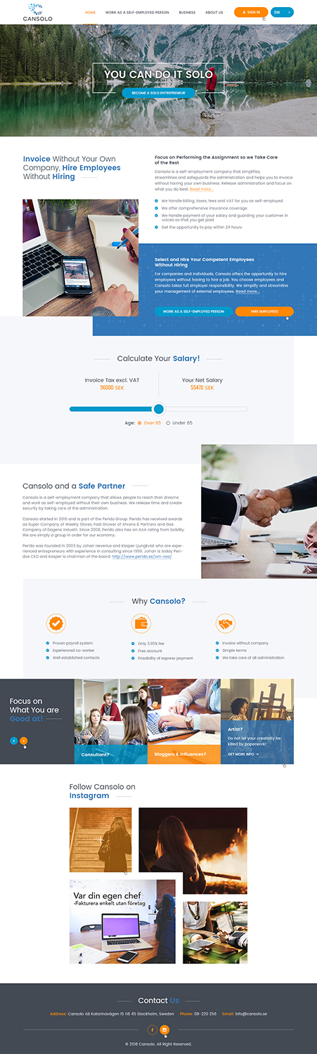 Diseño Wordpress por Ved Web Services para Cansolo AB | Diseño #18516958