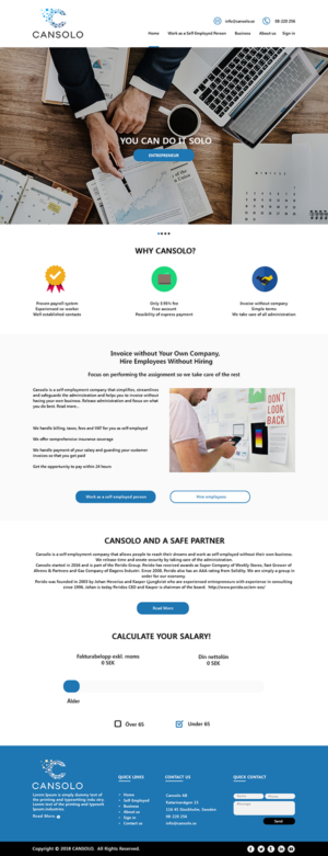 Wordpress Design by bdesigner9 for Cansolo AB | Design #18536923