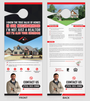 Door Hangers Advertisement for Real Estate Agent | Flyer Design by SAI DESIGNS