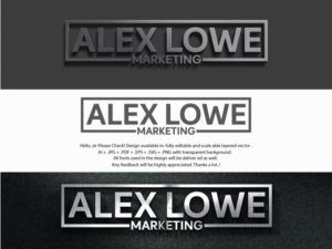 Alex Lowe Marketing | Logo Design by juie design