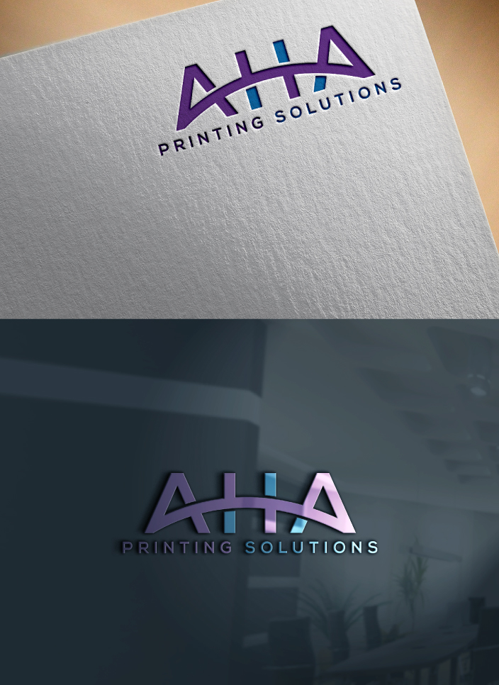 Diseño de Logo por greenapple 3 para A.H.A. Printing Solutions  | Diseño #18513323