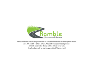 Ramble Restaurant & Gardens  | Logo Design by juie design