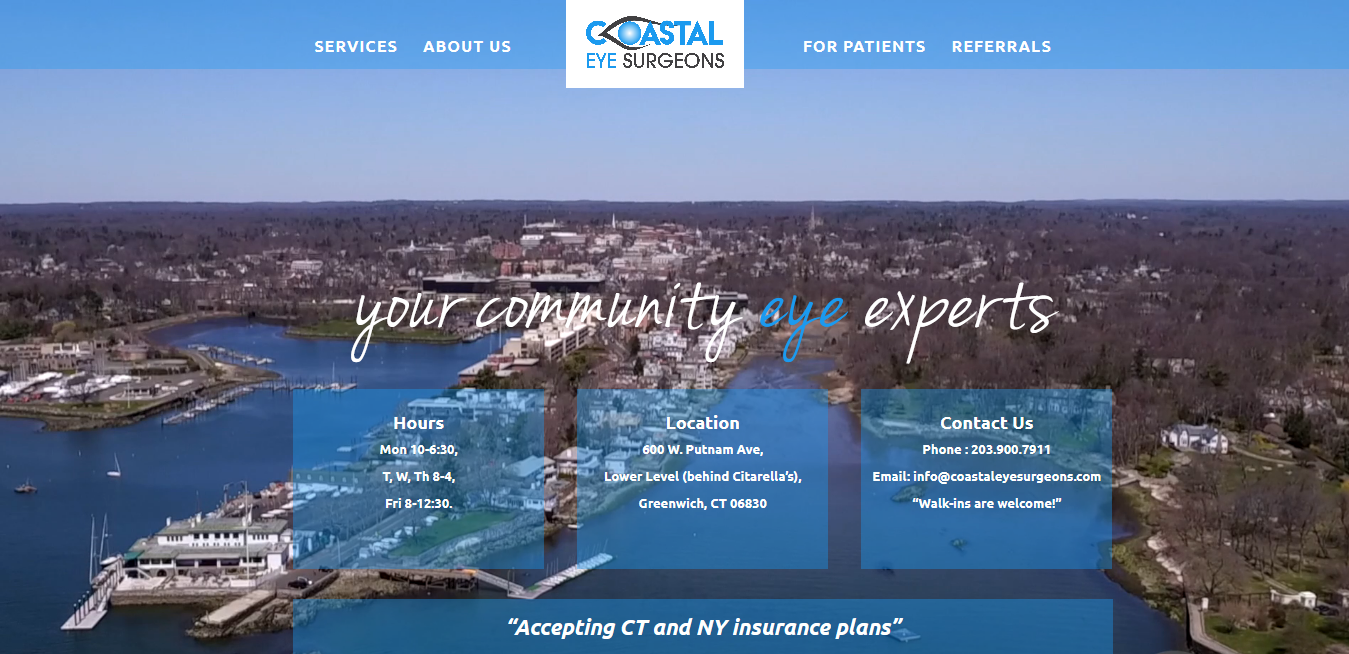 Web Design by CharaFathimalil for Coastal Eye Surgeons | Design #18767745