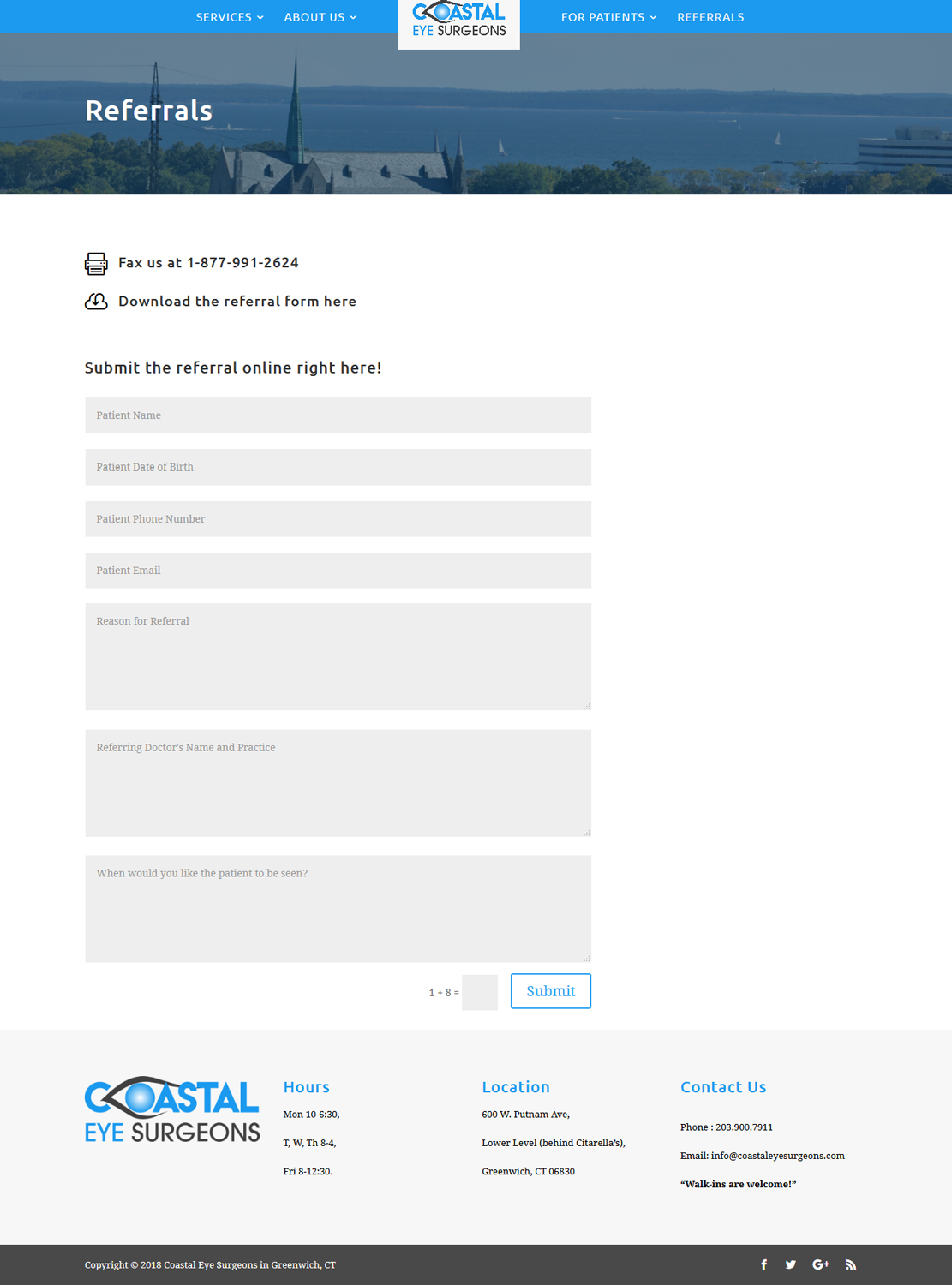 Web Design par CharaFathimalil pour Coastal Eye Surgeons | Design #18770083