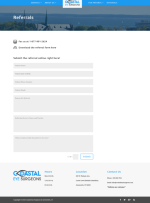 Diseño Web por CharaFathimalil para Coastal Eye Surgeons | Diseño: #18770083