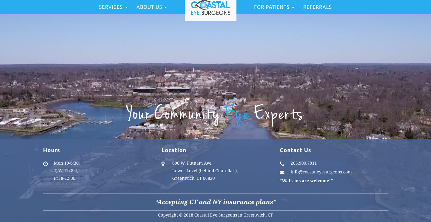 Web-Design von CharaFathimalil für Coastal Eye Surgeons | Design #18778963