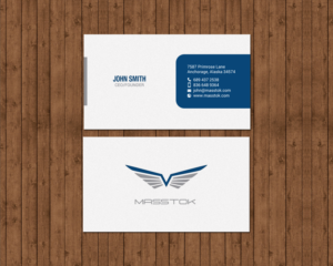 Masstok - Business Cards for a new venture | Business Card Design by chandrayaan.creative