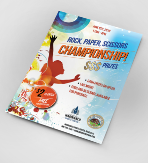 Rock, Paper Scissors Championship Flyer | Diseño de Flyer por PAS-CREATIVE