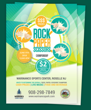 Rock, Paper Scissors Championship Flyer | Flyer-Design von creationz2011