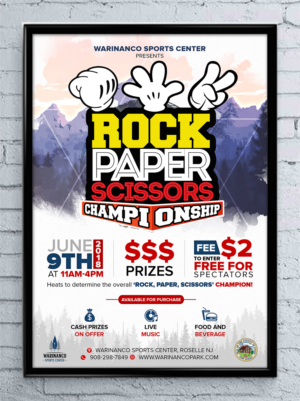 Rock, Paper Scissors Championship Flyer | Flyer-Design von SAI DESIGNS