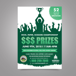 Rock, Paper Scissors Championship Flyer | Diseño de Flyer por TuktukiShree