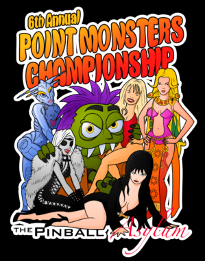 The Pinball Asylum 6th Annual Point Monsters T-Shirt Design | T-shirt Design by kaiser77