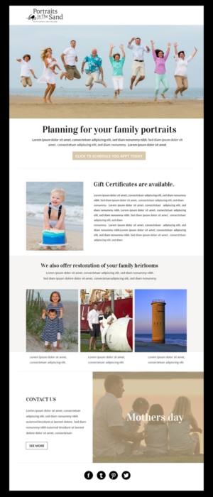 Newsletter Design by Best Design Hub for Portraits In The Sand | Design: #18541105
