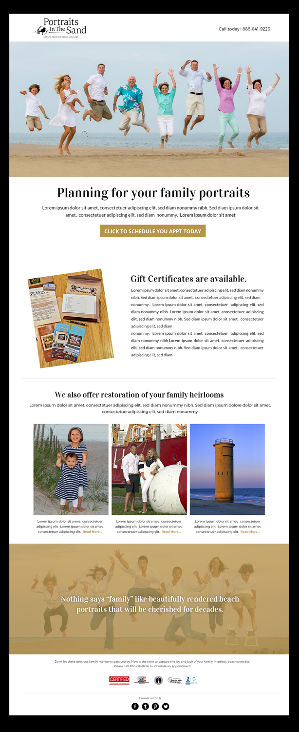 Design de Newsletter par Best Design Hub pour Portraits In The Sand | Design #18578164