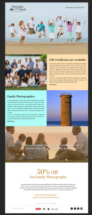 Newsletter Design by Best Design Hub for Portraits In The Sand | Design: #18578289