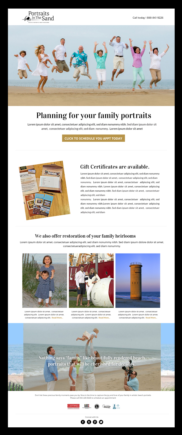 Newsletter Design by Best Design Hub for Portraits In The Sand | Design: #18578290