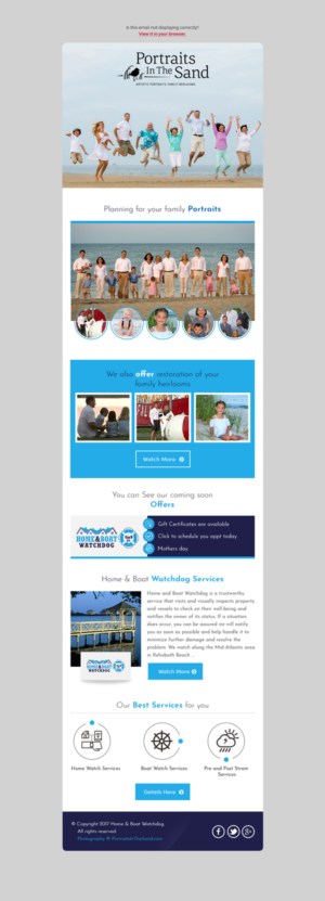 Newsletter Design by Dabashes Adhikery for Portraits In The Sand | Design: #18587775