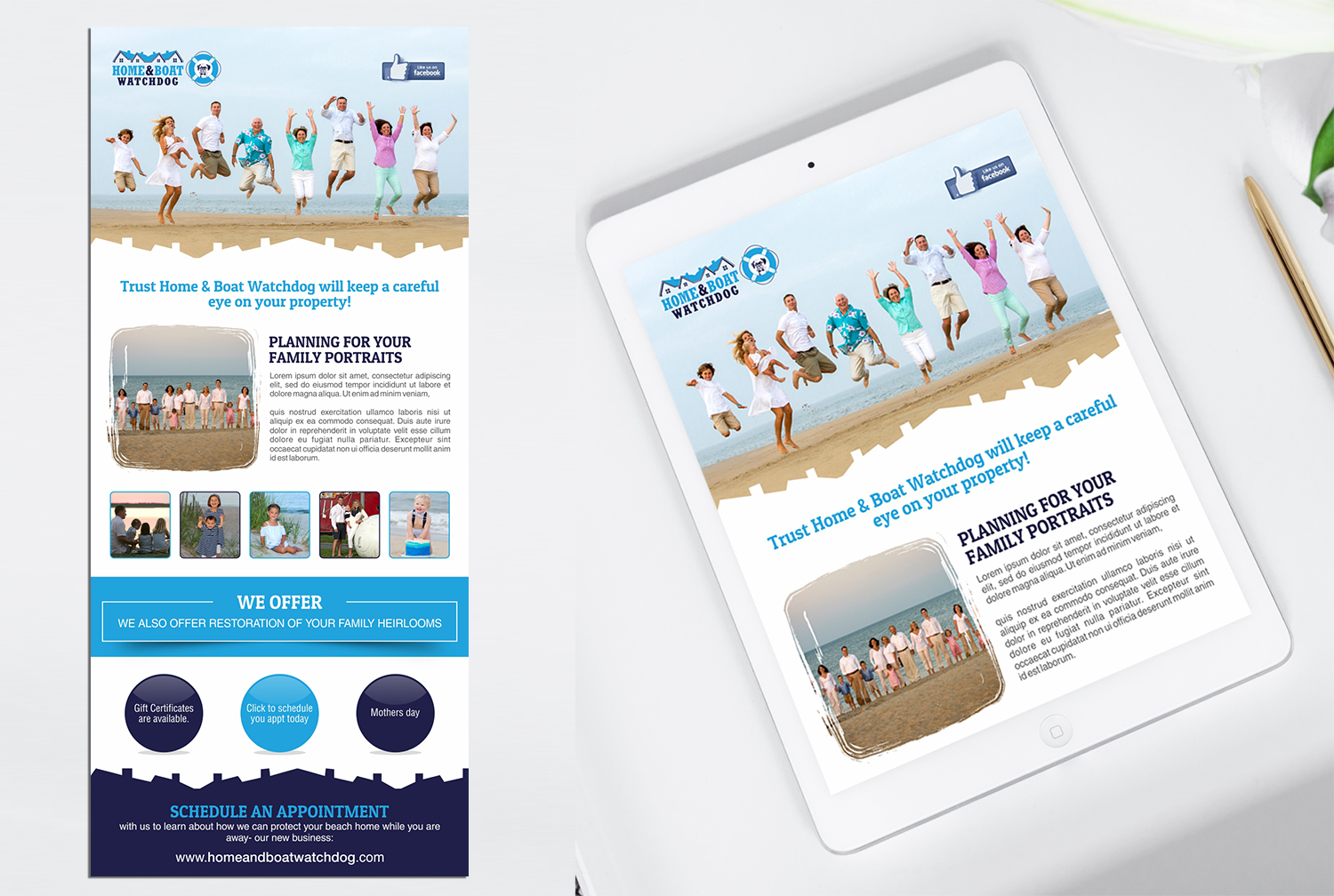 Design de Newsletter par ecorokerz pour Portraits In The Sand | Design #18522341