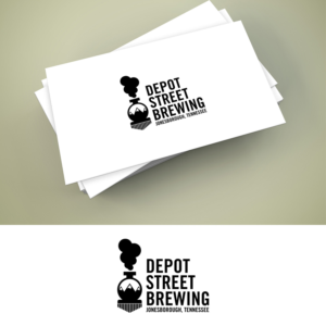 Depot Street Brewing as the main text with Jonesborough, Tennessee incorporated in a smaller role. | Logo Design by ClearDesign