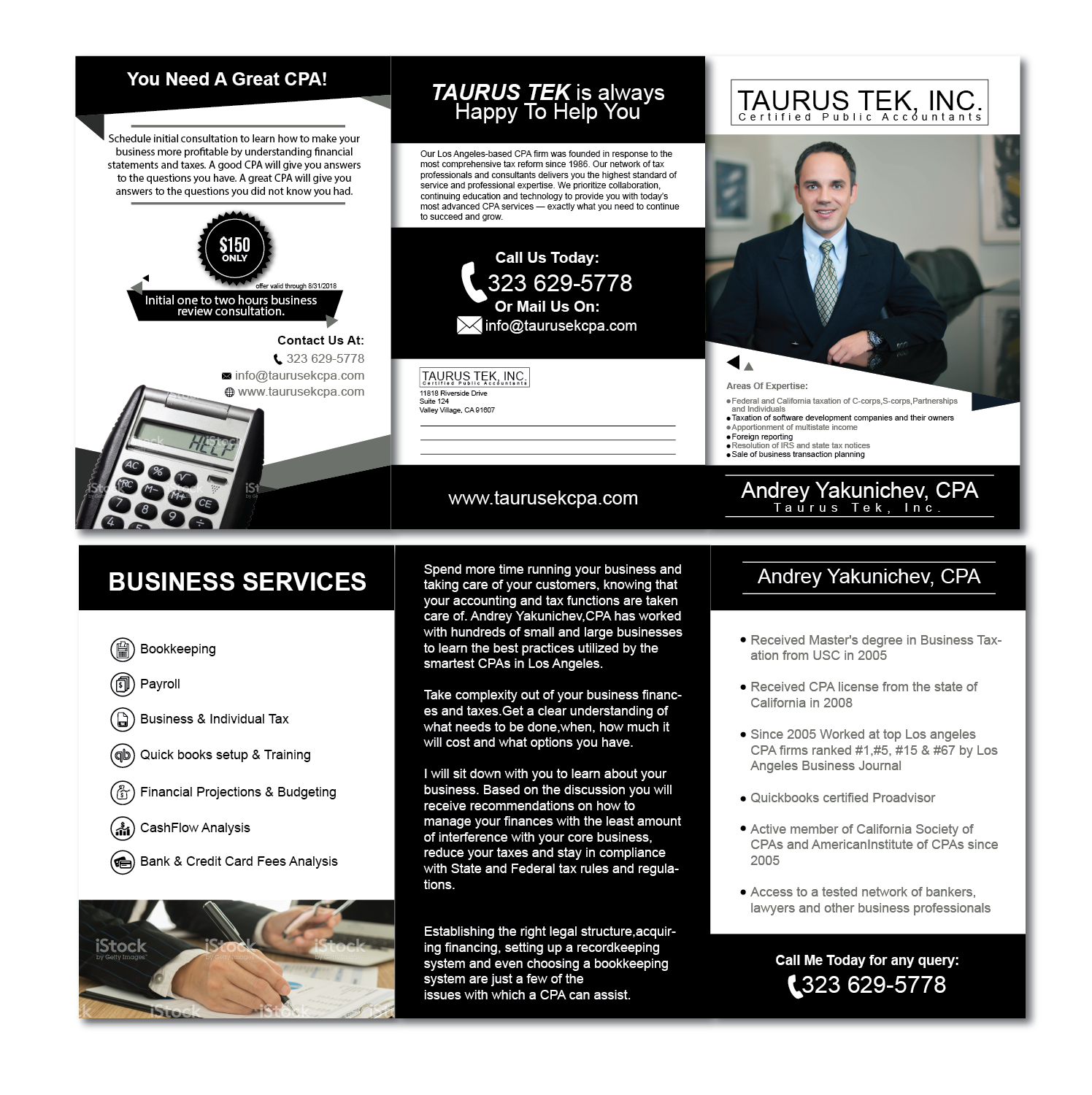 Brochure Design by TB Designs for Taurus Tek, Inc. | Design #18552869